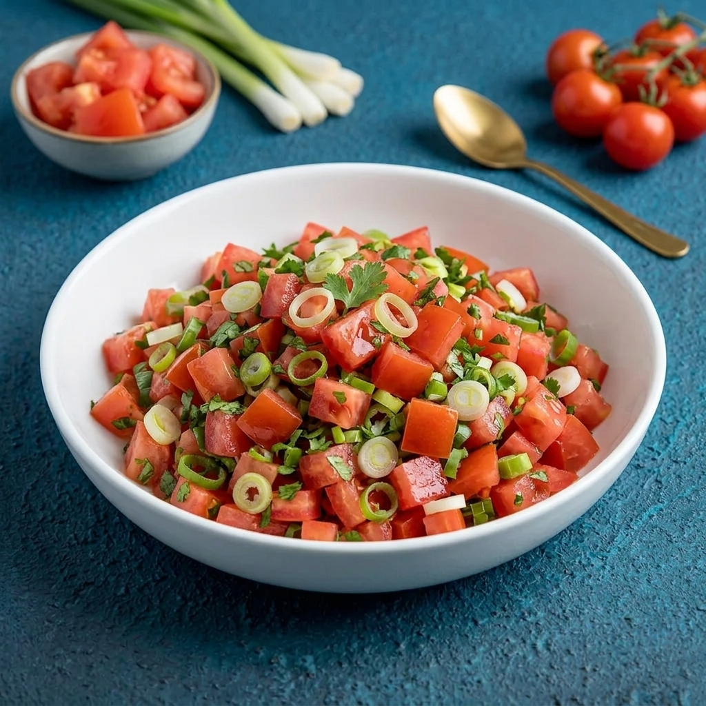 سالاد گوجه و پیازچه